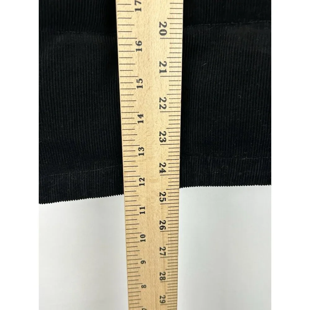 Levi Strauss Women's Size Medium Black Corduroy Puffer Coat Full Zip Lined - Picture 4 of 15